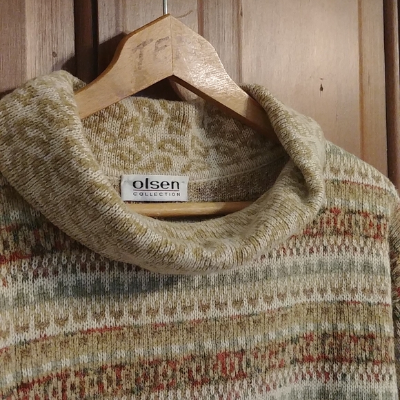 Olsen Patterned Cowl Neck Sweater - Picture 3 of 4